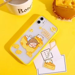 Juwas Adorable Yellow Cheese Girl IPhone Case
