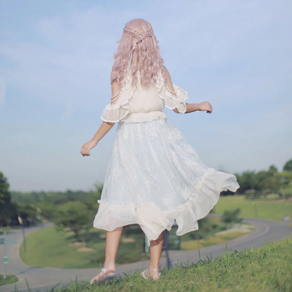 Juwas NEW ARRIVAL Kawaii Lace Midi Babydoll Dress And Blazer 7 Juwas NEW ARRIVAL Kawaii Lace Midi Babydoll Dress And Blazer