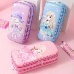 Juwas Happy Girl Printed Pencil Case Pouch NEW ARRIVAL