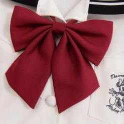 Juwas Chic Sailor Plain Maroon JK Uniform Bow Tie & Cross Ties