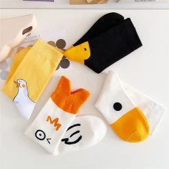 Juwas Chic Duck Printed High Ankle Socks