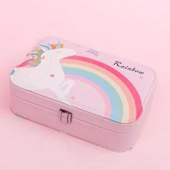 Juwas Kawaii Rainbow Unicorn And Elephant Jewelry Box