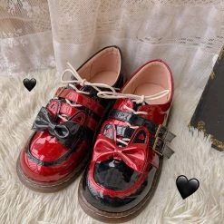 Juwas Japanese Lolita Bunny Bow-Knot Shoes