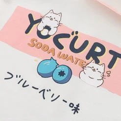 Juwas Yogurt Kitty Two-Tone Hooded Sweater CLOTHING