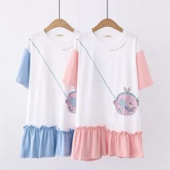 Juwas NEW ARRIVAL Fake Crossbody Bag Print Doll Dress