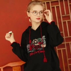 Juwas Cool “Hot Pot Culture” Printed Sweater Hoodie
