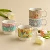 Juwas NEW ARRIVAL Cute Floral Ceramic Mug