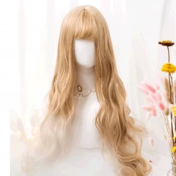 Juwas Lolita Big Wave Curly Light Brown Wig