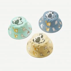 Juwas NEW ARRIVAL Cute Cats Theme Bucket Hat