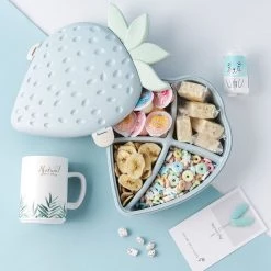 -Juwas Kawaii Strawberry Apple Snack Case