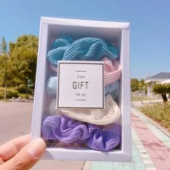 Juwas Princess Plaid Hair Scrunchies Collection Box ACCESSORIES