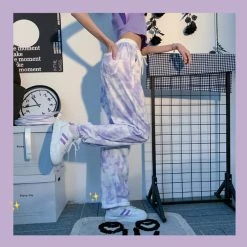 Juwas Harajuku Streetstyle Tie Dye Loose Pants NEW ARRIVAL
