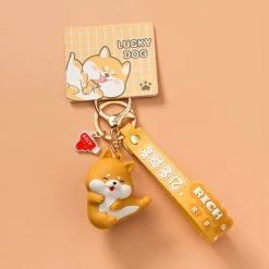 Juwas NEW ARRIVAL Japanese Corgi Wrist Keychain