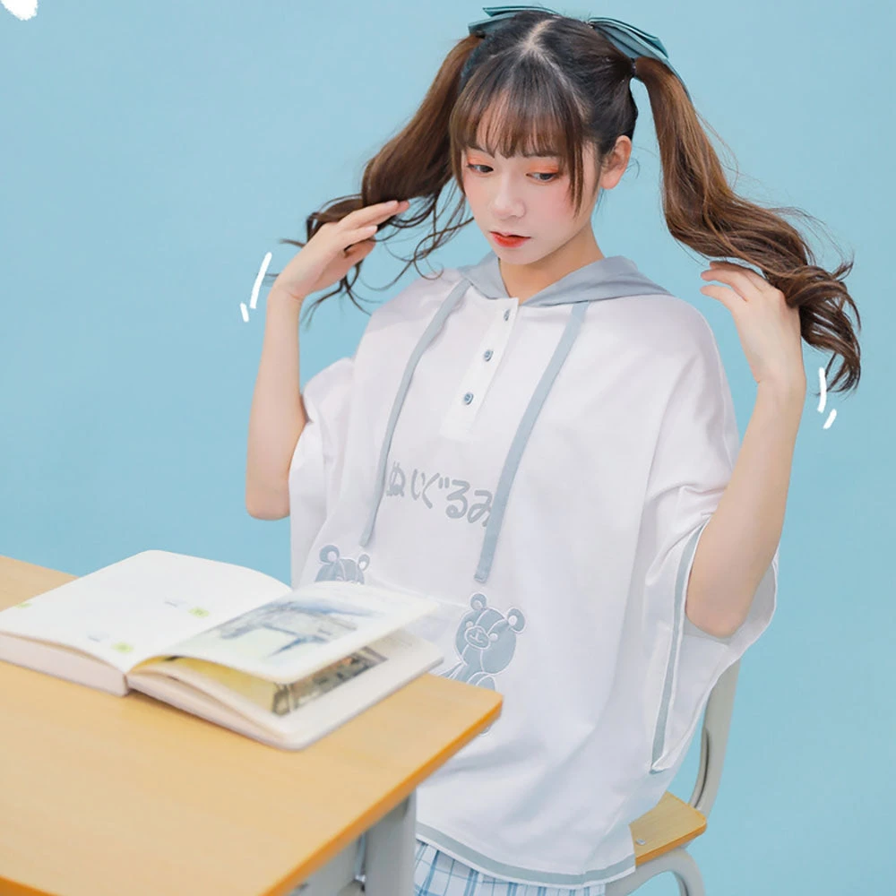 Juwas NEW ARRIVAL Kawaii Japanese Style Bear Hoodie Shirt 5 Juwas NEW ARRIVAL Kawaii Japanese Style Bear Hoodie Shirt