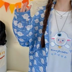 Juwas NEW ARRIVAL Baby Sheep Oversize Long Sleeve Shirt