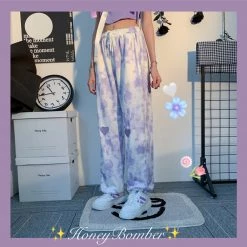 Juwas Harajuku Streetstyle Tie Dye Loose Pants NEW ARRIVAL