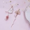 Juwas NEW ARRIVAL Cute Mismatched Cat And Fan Earrings