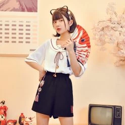 Juwas NEW ARRIVAL Lucky Chinese Amulet Black Short Pants 12 Juwas NEW ARRIVAL Lucky Chinese Amulet Black Short Pants