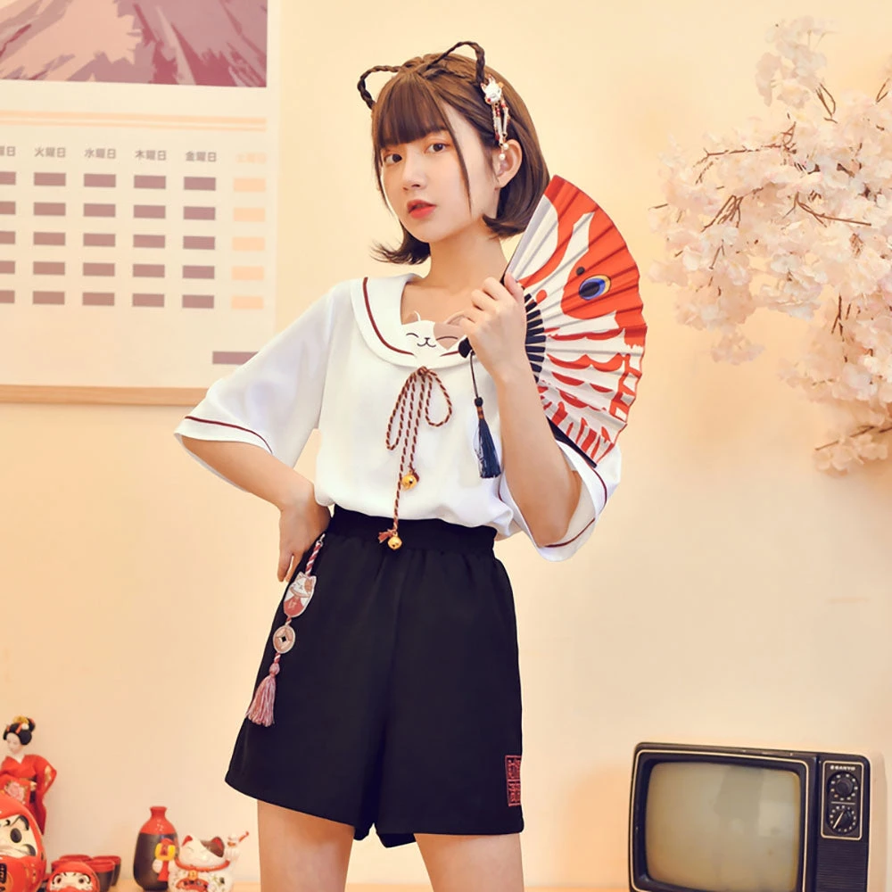 Juwas NEW ARRIVAL Lucky Chinese Amulet Black Short Pants 6 Juwas NEW ARRIVAL Lucky Chinese Amulet Black Short Pants