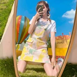 Juwas CLOTHING Tie Dye Overall Jumper