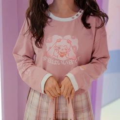 Juwas NEW ARRIVAL Japanese Cutie Pink Sheep Girl Sweater