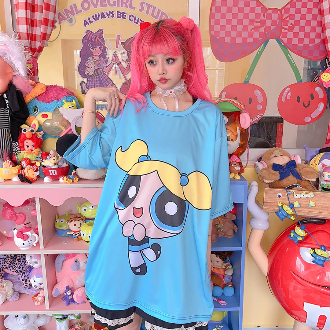 Juwas NEW ARRIVAL Harajuku Cartoon Animal Print Loose Summer T-shirt 10 Juwas NEW ARRIVAL Harajuku Cartoon Animal Print Loose Summer T-shirt