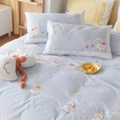 Juwas NEW ARRIVAL Cute Duck Family Printed Bedding Sheet Set 22 Juwas NEW ARRIVAL Cute Duck Family Printed Bedding Sheet Set