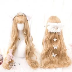 Juwas Lolita Big Wave Curly Light Brown Wig