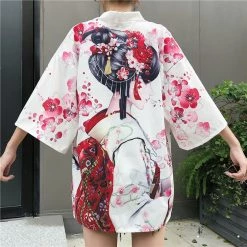 Juwas.com Online Store NEW ARRIVAL Japanese Vintage Sakura Print Kimono