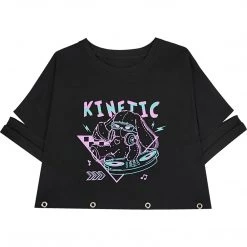 Juwas Kinetic Rabbit Print Short T-shirt