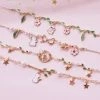 -Juwas Kawaii Cat Bunny Sakura Flower Bracelets