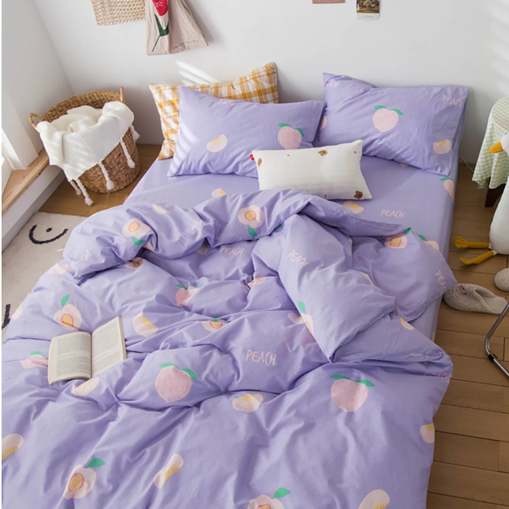 Juwas Sweet Peach Pastel Lavender Beddings Set 3 Juwas Sweet Peach Pastel Lavender Beddings Set