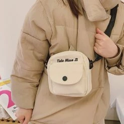 Juwas Mini Basic Sling Bag With Mini Bear Pendant