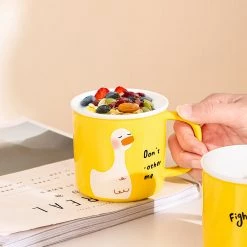 Juwas Cute Cartoon Duck Print Mug NEW ARRIVAL