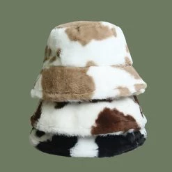 Juwas Cow Pattern Bucket Hat CLOTHING