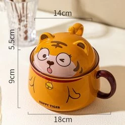 Juwas Cartoon Tiger Bear Ceramics Bowl NEW ARRIVAL
