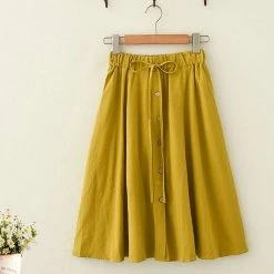 Juwas.com Online Store Japanese Summer Button Linen Flounce Skirt NEW ARRIVAL 10 Juwas.com Online Store Japanese Summer Button Linen Flounce Skirt NEW ARRIVAL
