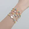Juwas Fashion & Beauty Rainbow Beads Hand Bracelet Charm