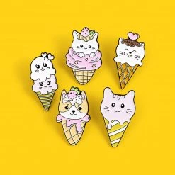 Juwas Kitties Ice Cream Pin NEW ARRIVAL