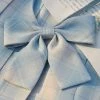 Juwas School Girl JK Uniform Sky Blue Plaid Bow Ties