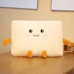 Juwas NEW ARRIVAL Tasty White Bread Plush Stuff Toys