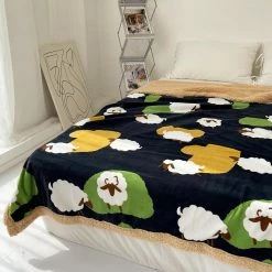 Juwas Sheep Soft Velvet Blanket HOME&LIFESTYLE