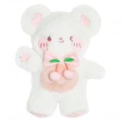 Juwas NEW ARRIVAL Pink Cherry Bunny Plush Stuff Crossbody Bag