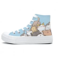 Juwas Graphic Kitten Art Prints High-Cut Sneakers NEW ARRIVAL