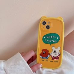 Juwas Puppy And Rabbit Happy Together IPhone Case