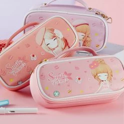 Juwas NEW ARRIVAL Sweet Smile Flower Girl Hardbound Pencil Case