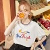 Juwas NEW ARRIVAL “Orange So Fresh” Letters Print Cotton T-shirt