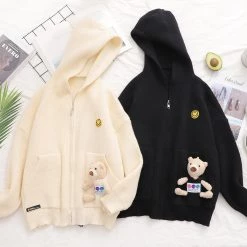 Juwas CLOTHING Bear Doll Packet Cardigan Sweater