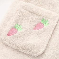 Juwas Bunny Carrot Embroidery Hooded Coat CLOTHING