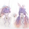 Juwas NEW ARRIVAL Lovely Lolita Lavender Two-Tone Wavy Long Wig
